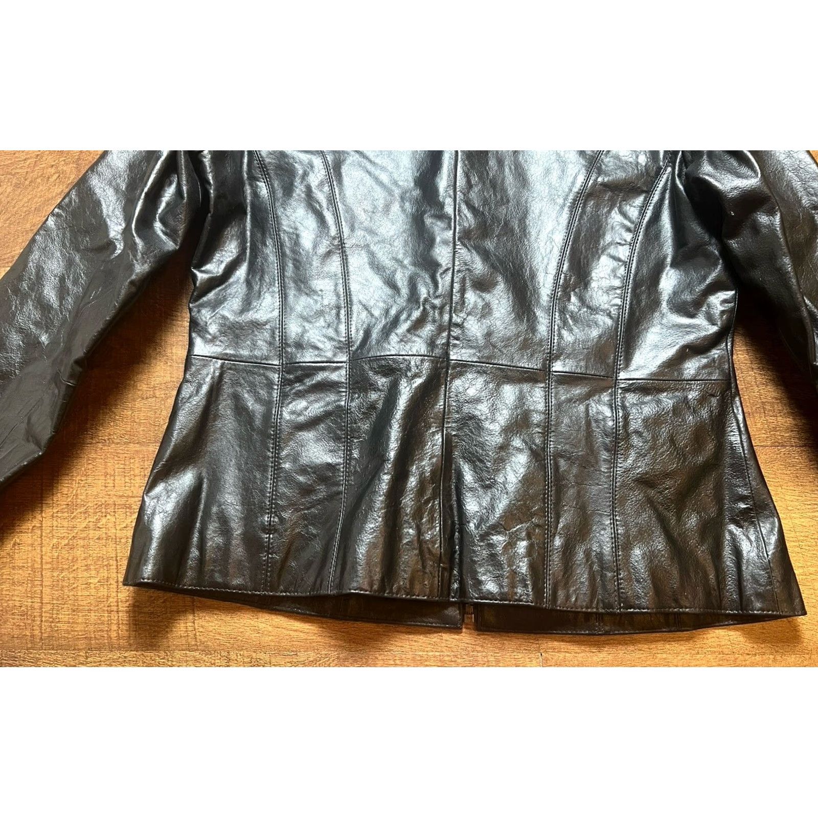 Vintage VINTAGE Wilsons Leather Jacket Womens Leather Cafe Racer Motorcycle Size Small Black Jacket Size S / US 4 / IT 40 - 7 Thumbnail