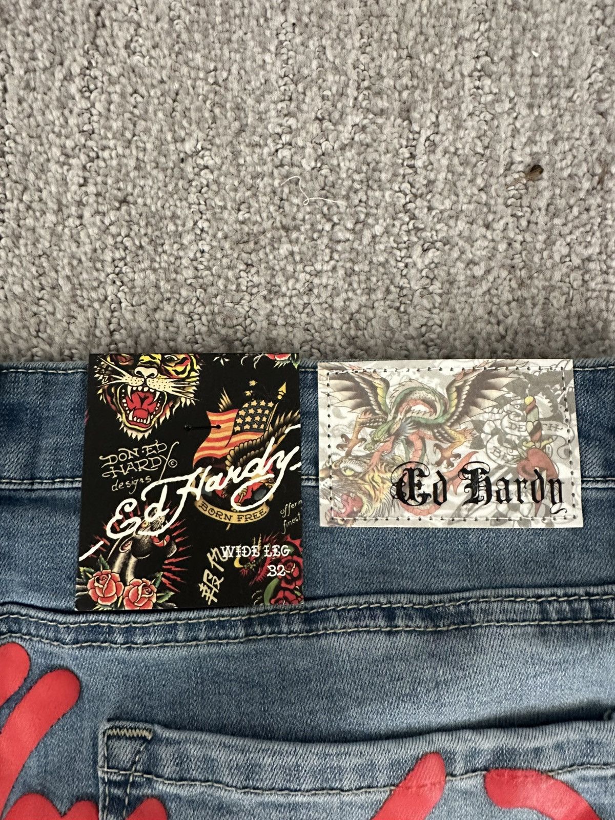 Ed Hardy Ed Hardy Denim Baggy Jeans Size 32" / US 10 / IT 46 - 6 Thumbnail