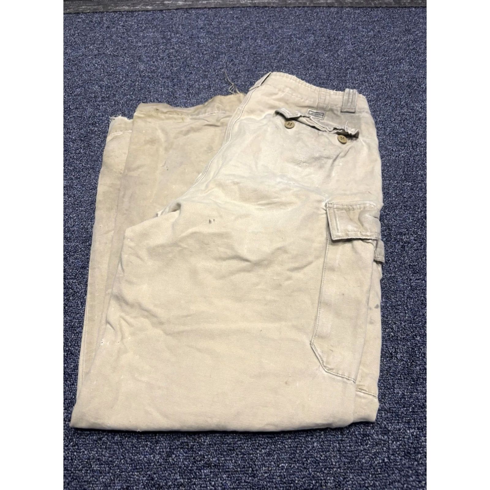 Thrasher VINTAGE Structure Pants Men 33X32 Brown Cargos Baggy Y2K Wide Skate Thrashed J6 Green Size US 33 - 5 Thumbnail