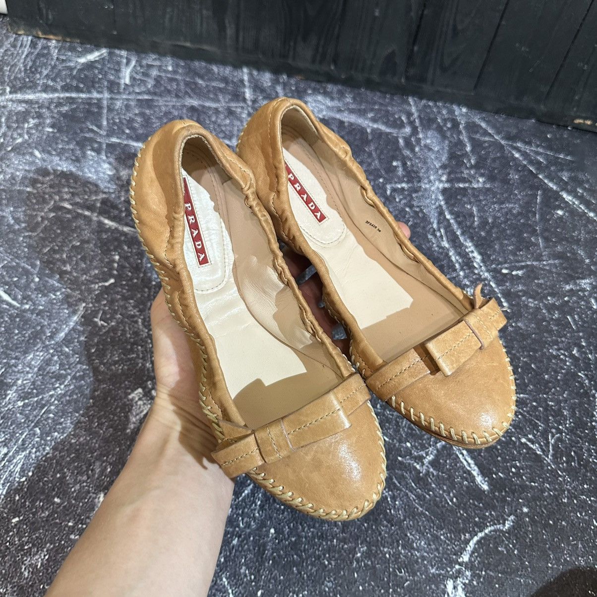 Prada PRADA - Leather Women’s Ballet flats size 36 Size US 6 / IT 36 - 18 Thumbnail