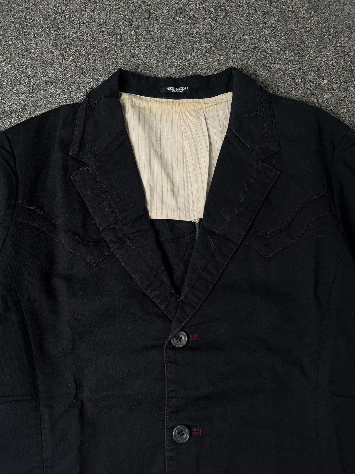 Tornado Mart Tornado mart Black Red Line Blazer Size 42R - 2 Thumbnail