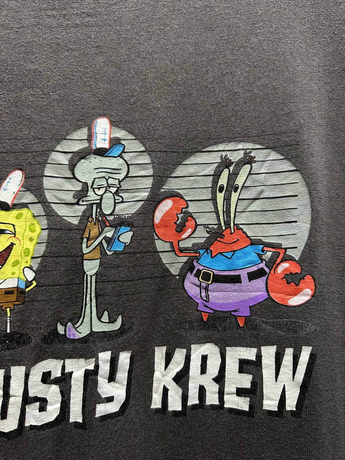 Cartoon Network × Vintage Vintage Spongebob The Krusty Krew Faded Tee Size US L / EU 52-54 / 3 - 7 Thumbnail