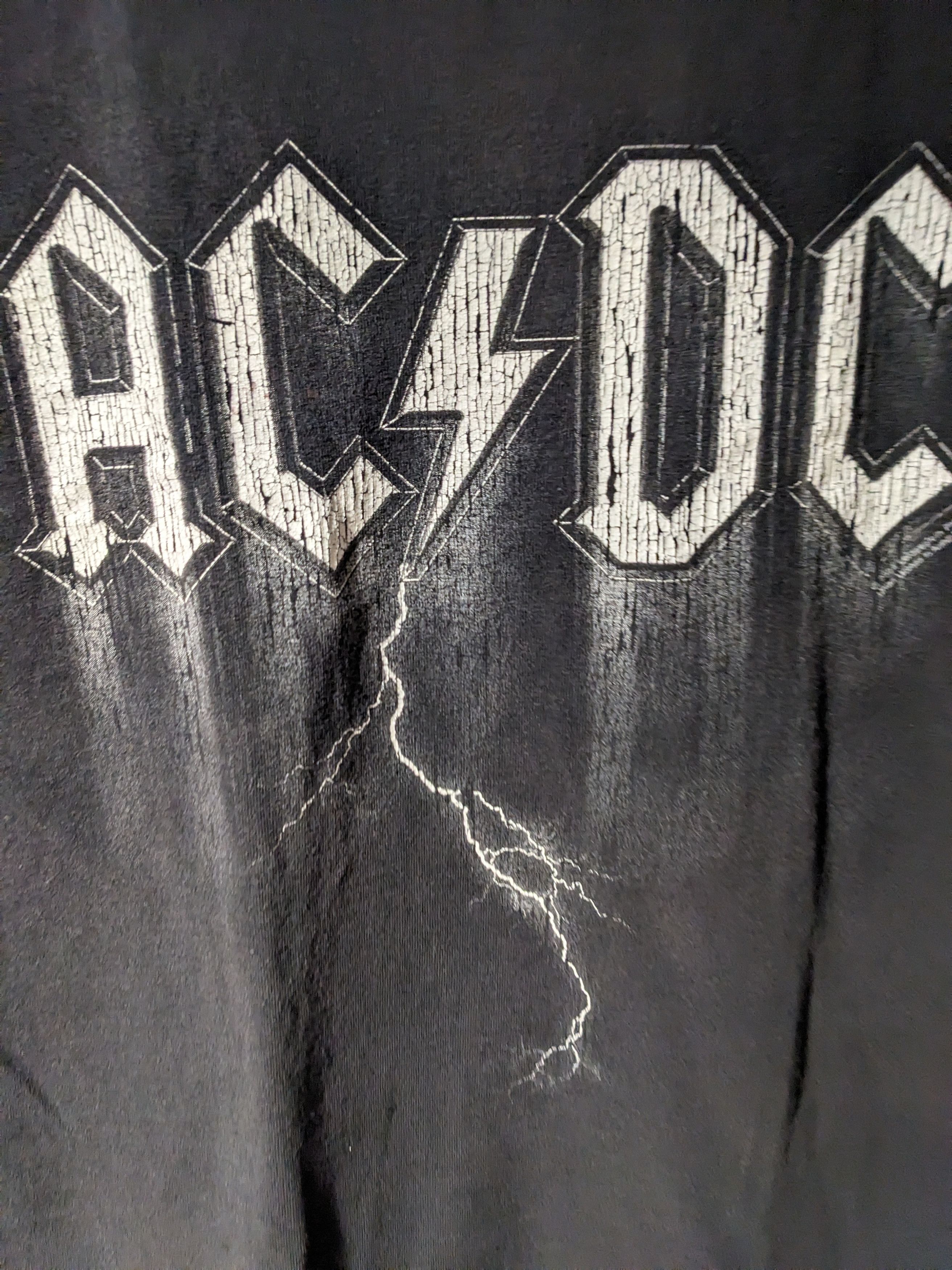 AC/DC × Vintage Vintage Y2K ACDC Lighting Logo Black Medium T-Shirt Size US M / EU 48-50 / 2 - 2 Thumbnail