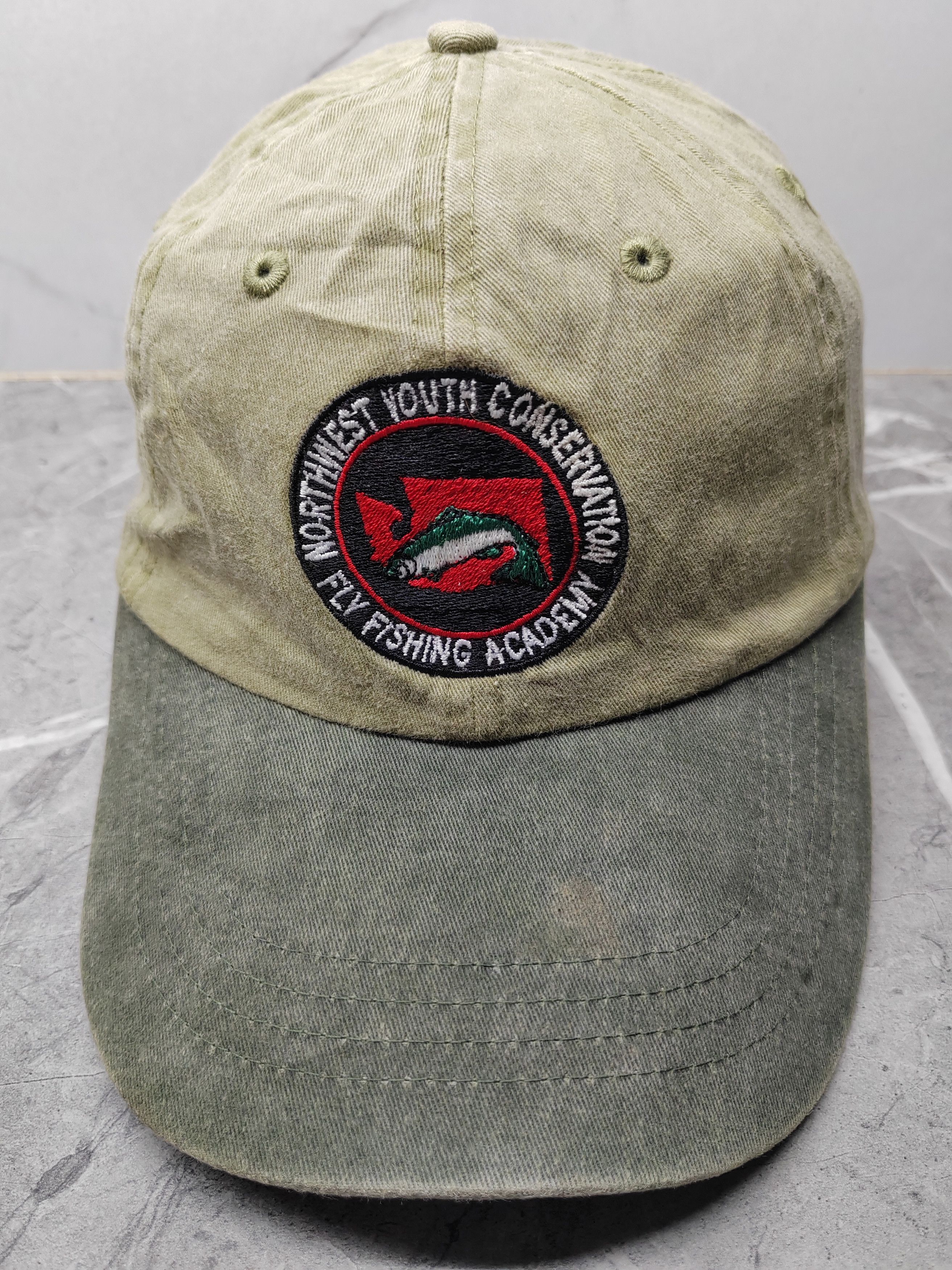 Japanese Brand Vintage Fly Fishing Academy Cap Hat Size ONE SIZE - 2 Thumbnail