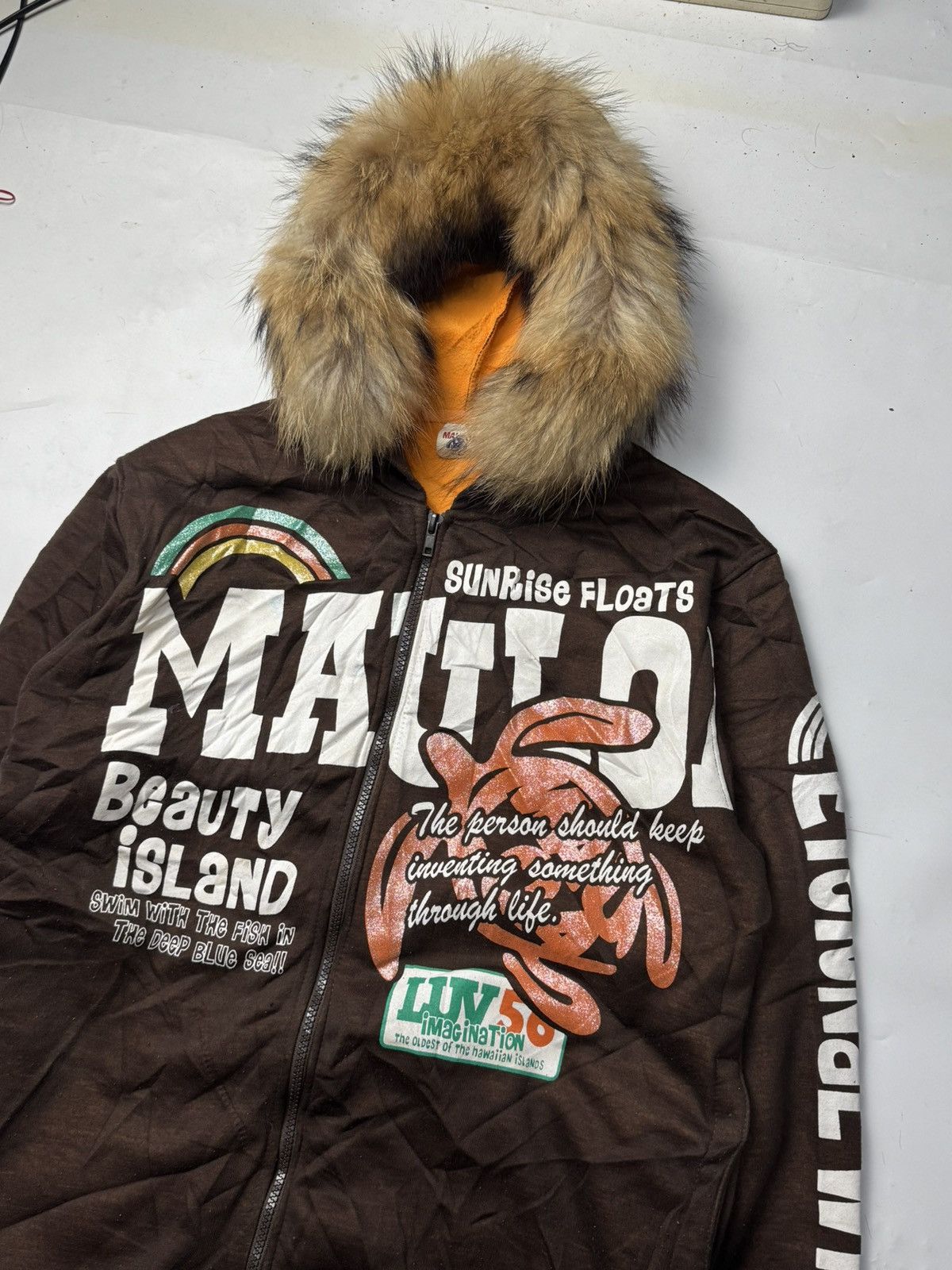 If Six Was Nine Fur Hoodie Poem Surf Japanese styled Size US L / EU 52-54 / 3 - 4 Thumbnail