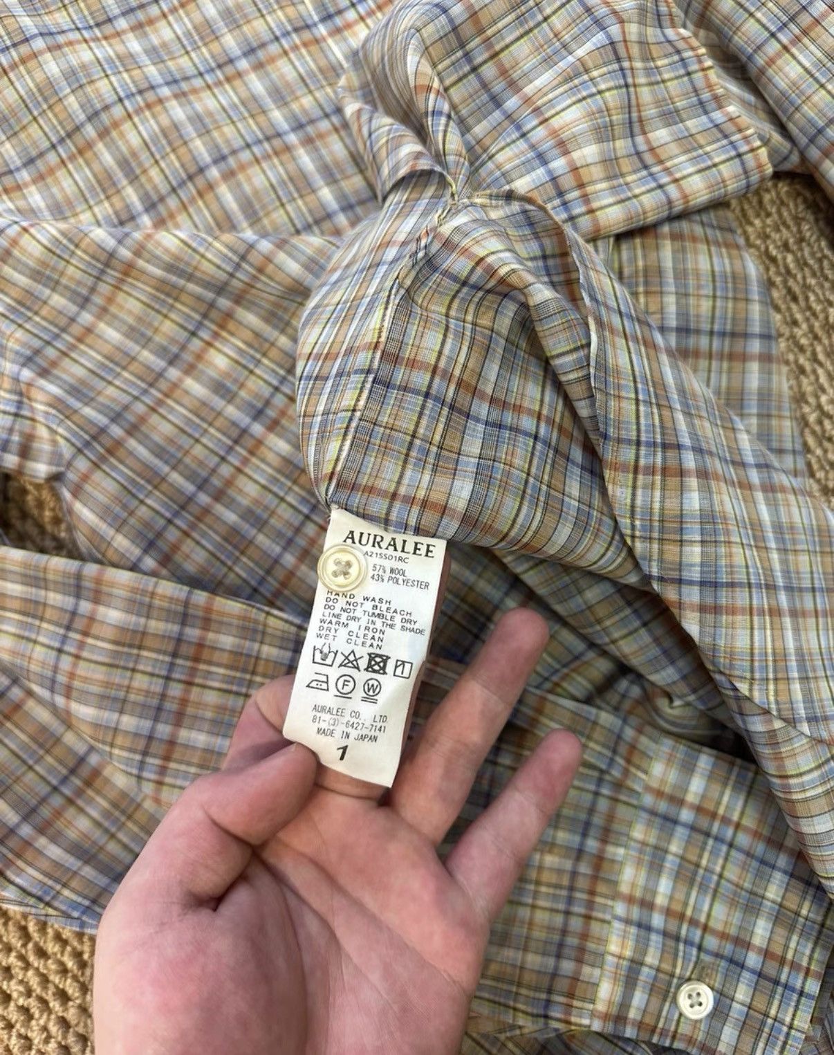 Auralee Auralee Wool Shirt K23 Size US S / EU 44-46 / 1 - 5 Thumbnail