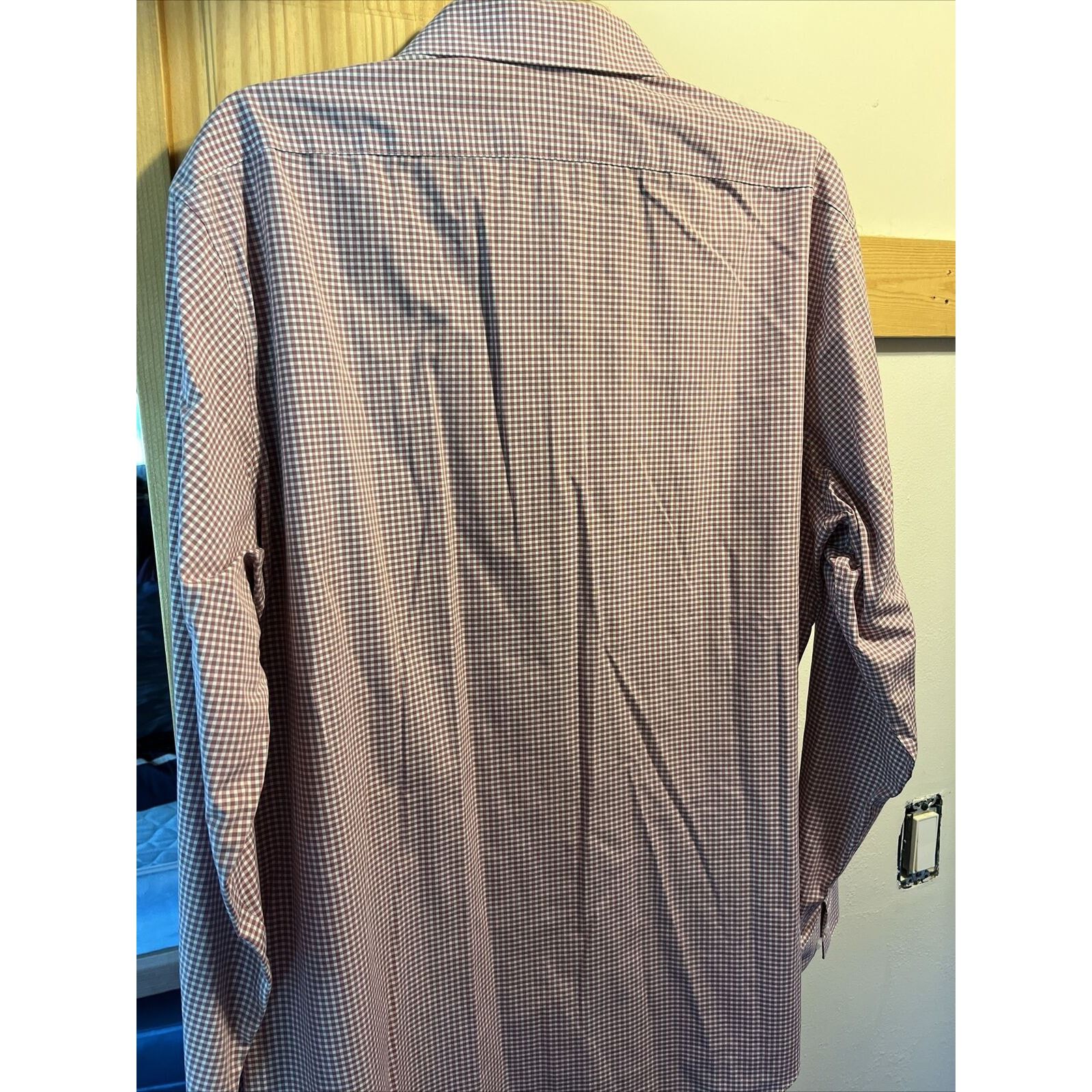 Calvin Klein Calvin Klein Men’s 17.5 34/35 Red Check Button Cotton Shirt Size US XL / EU 56 / 4 - 9 Thumbnail