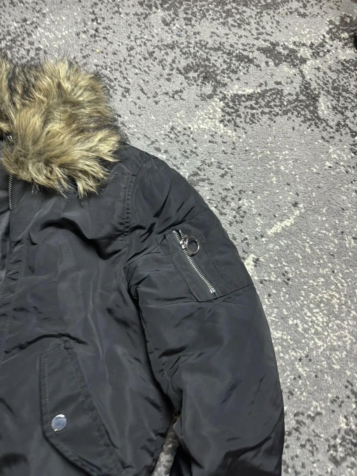 Japanese Brand × Vintage Vintage Y2K Nylon Bomber Opium Fur Sheepskin Owns Jacket Size US S / EU 44-46 / 1 - 6 Thumbnail