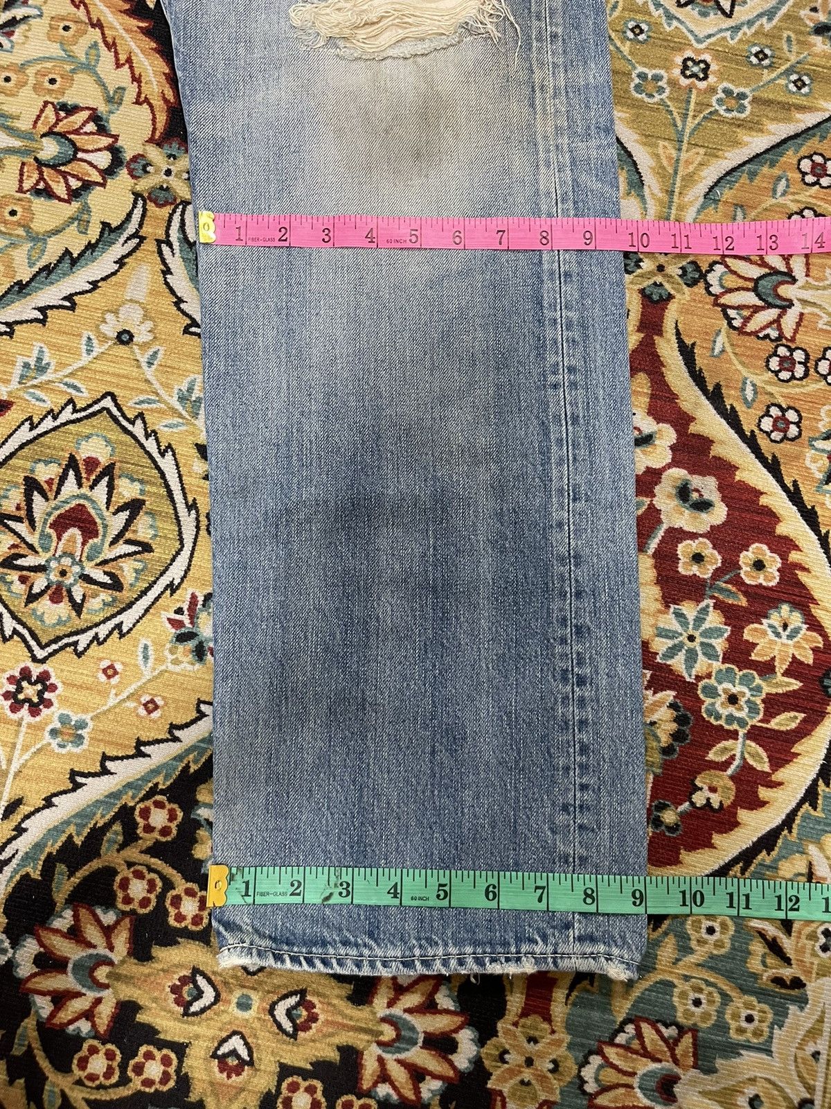 Nitraid Nitraid Destroyed Ripped Baggy Distressed Vintage Jeans Size US 35 - 18 Thumbnail