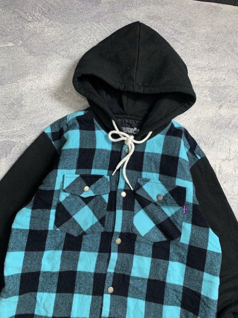 Japanese Brand × Vintage Vintage Pattern 'Purple Cow' Flannel Hoodie Jacket Size US L / EU 52-54 / 3 - 3 Thumbnail