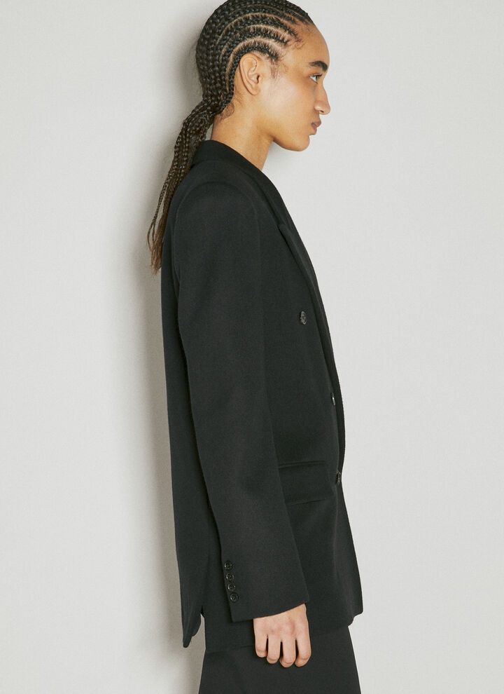 o1bcso1str1224 Oversized Jacket In Wool Cashmere in Black