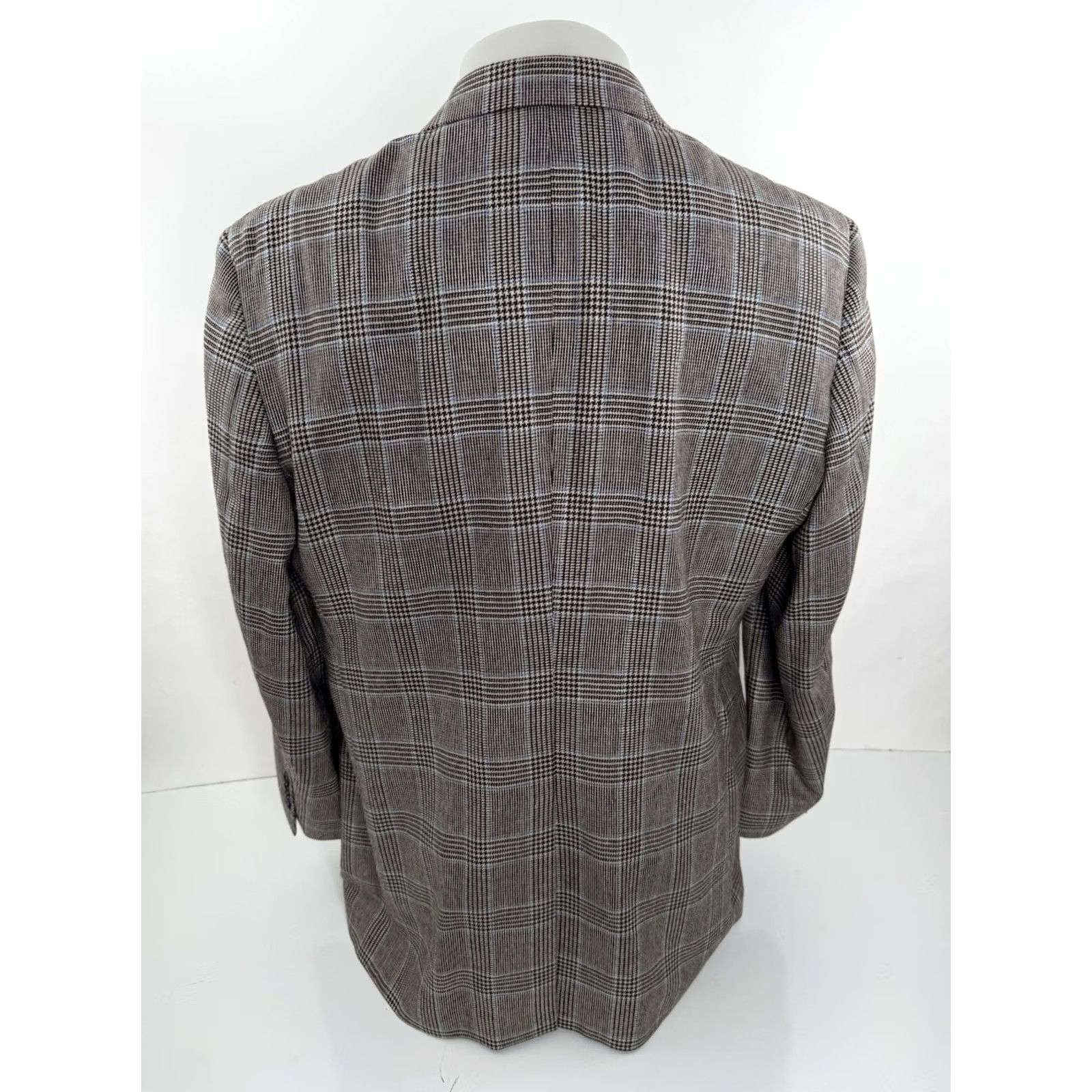 Brooks Brothers BROOKS BROTHERS / LANIFICIO DI PRAY - WOOL Plaid Blazer Jacket 44 R Brown Blue Grayish Beige Men XS? No Size Type: Regular - 44 Size 44R - 3 Thumbnail