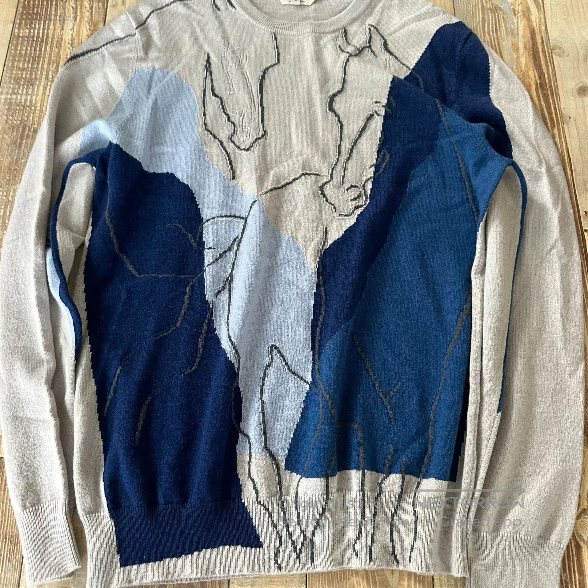 Hermes Hermes Horse Jacquard Knit Sweater. Size US XL / EU 56 / 4 - 5 Thumbnail