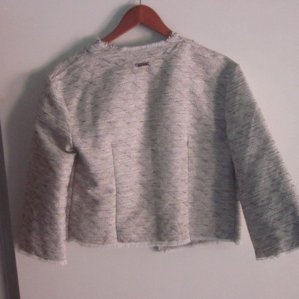 Limi Feu Mimi Mua Cropped Summer Tweed Snap Front Blazer Womens Size Size S / US 4 / IT 40 - 10 Thumbnail