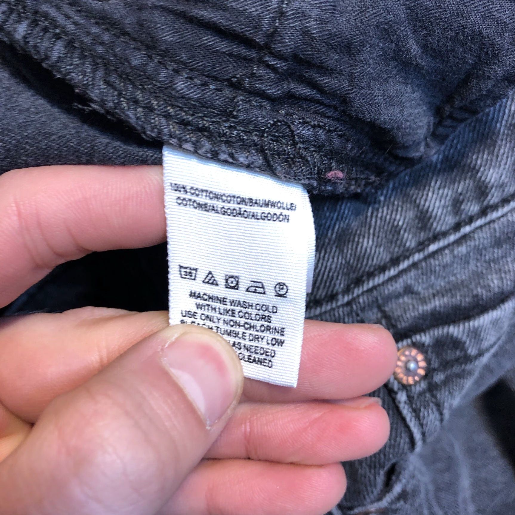 Free People VINTAGE Free People We The Free Black Denim Jean Pencil Mini Skirt Womens Size 30 Short Bohemian Festival Full Zip Size 30" / US 8 / IT 44 - 4 Thumbnail
