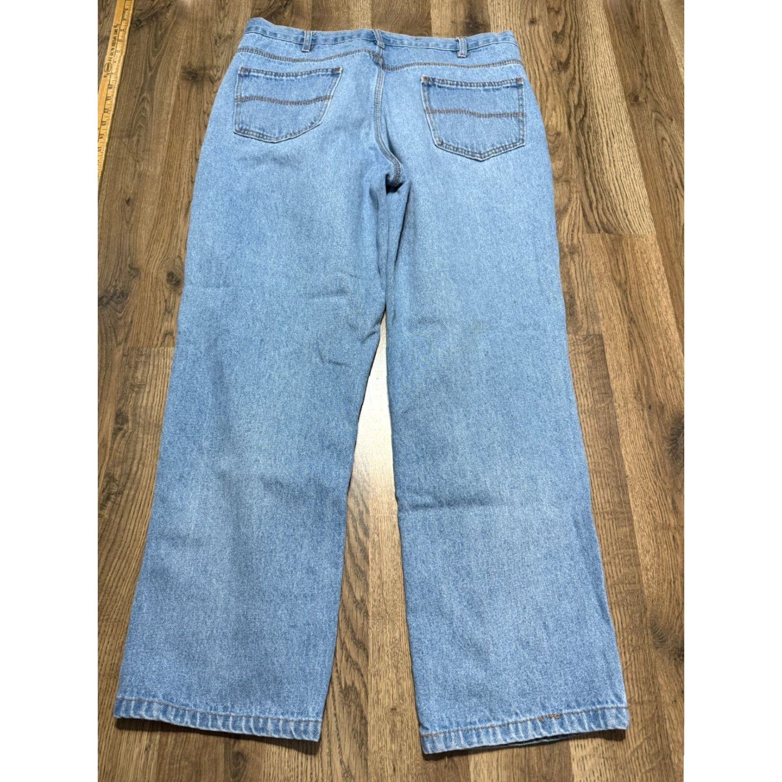 Commission Mission Jeans, Denim, Straight Leg, 5-Pocket, Men's Size 38/30, Blue, 30 Inseam, Regular Rise Size US 38 / EU 54 - 2 Thumbnail