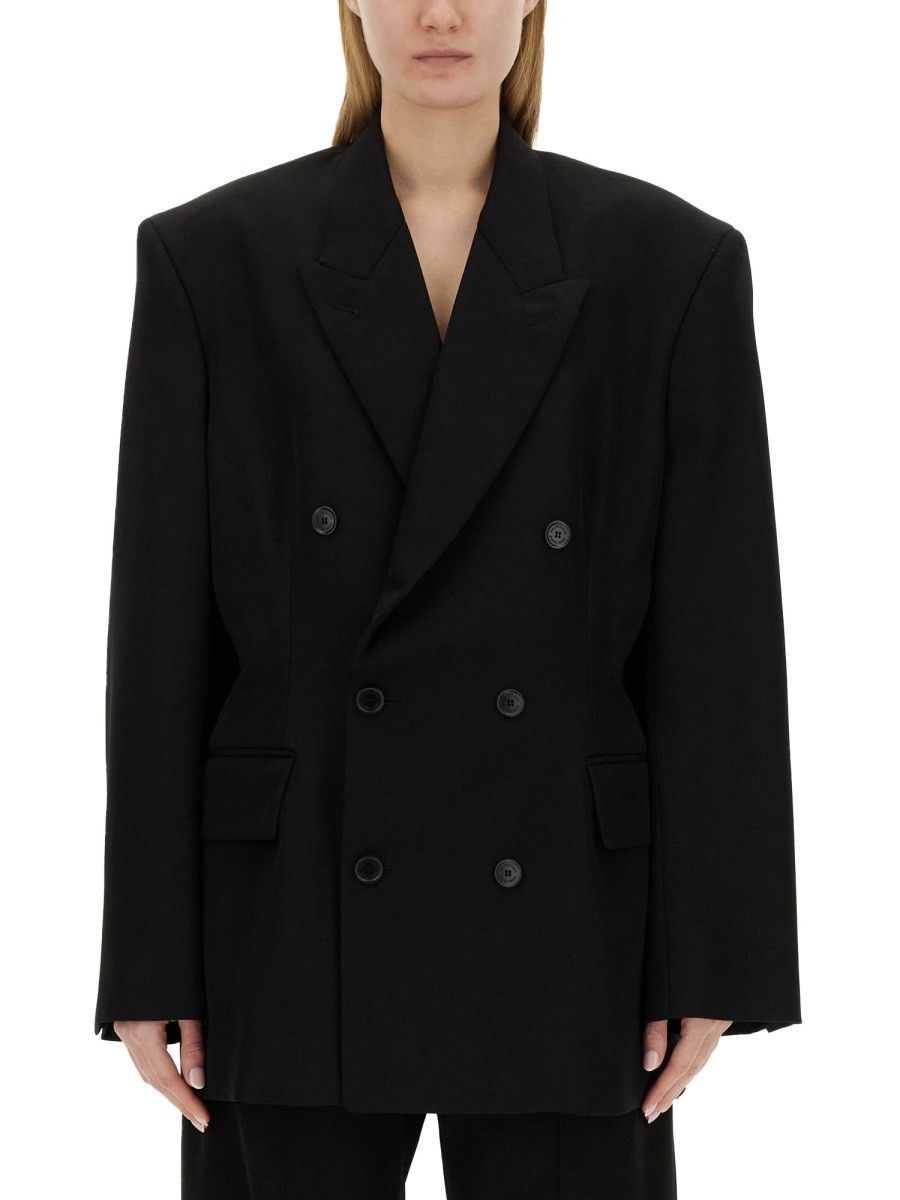 Balenciaga BALENCIAGA CINCHED JACKET - BLACK (FR 38) Size S / US 4 / IT 40 - 1 Thumbnail