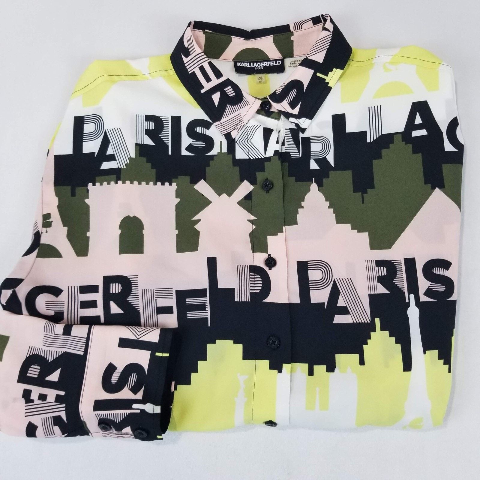 Karl Lagerfeld Karl Lagerfeld Paris Shirt Womens XS Graphic Long Sleeve Size XS / US 0-2 / IT 36-38 - 4 Thumbnail