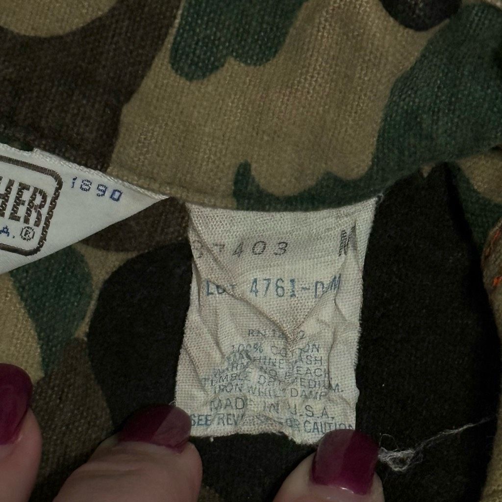 Vintage Vintage Five Brothers Chamois Flannel Frogskin Duck Hunting Camo Custom Sleeves Sz M Size US M / EU 48-50 / 2 - 10 Thumbnail