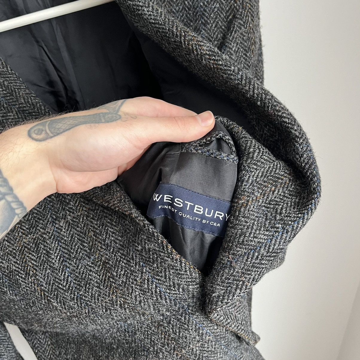 Harris Tweed Vintage Harris Tweed Gray Blazer Size 46R - 5 Thumbnail