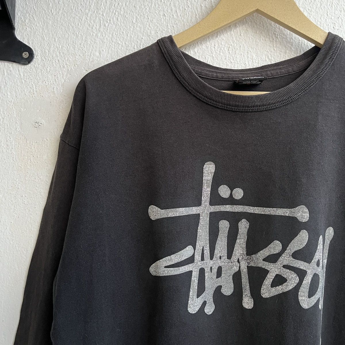 Stussy Faded Stussy Big Logo Long Sleeves TShirt Size US M / EU 48-50 / 2 - 5 Thumbnail