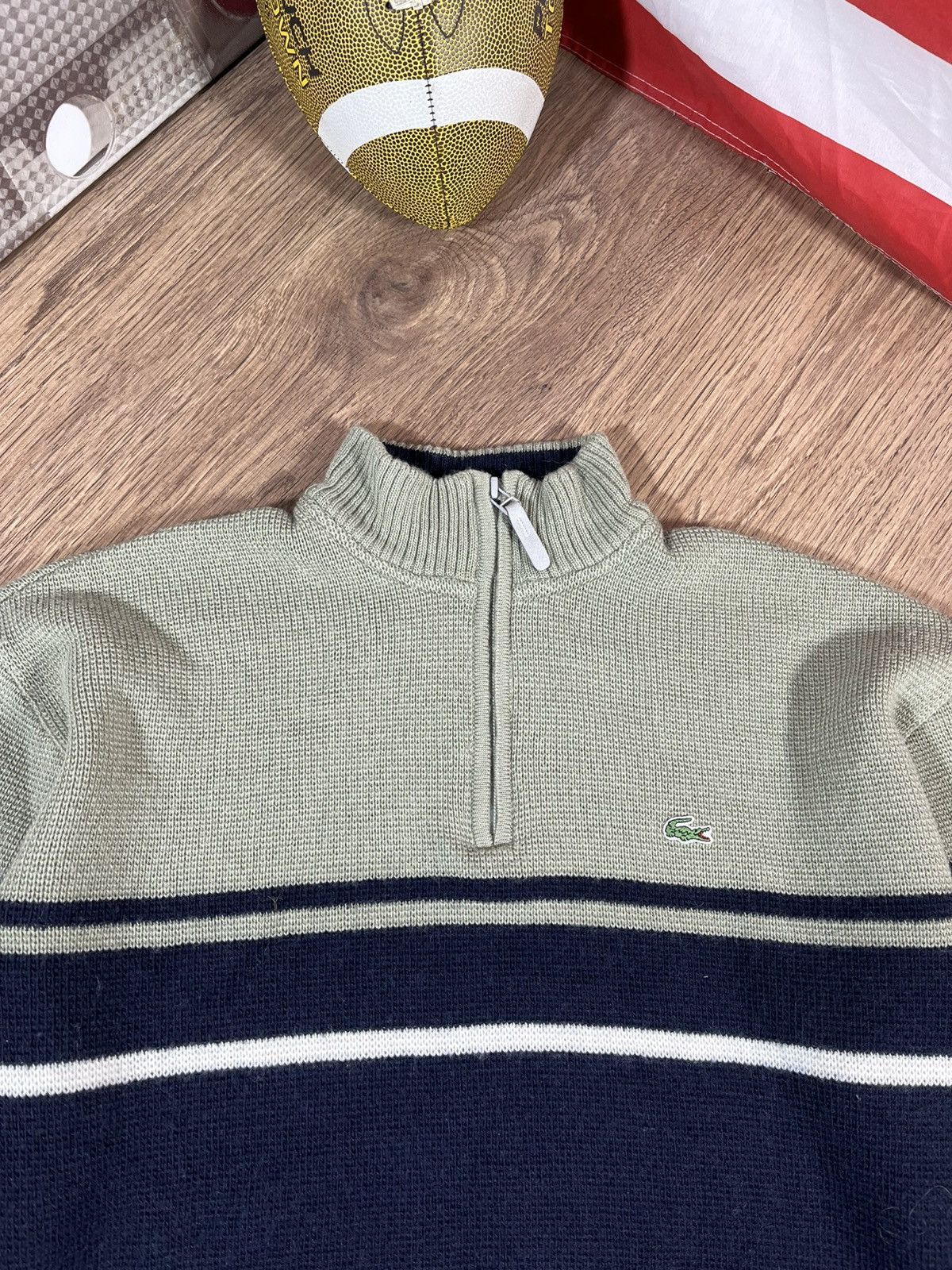Lacoste Lacoste Vintage Knit Sweater Size US XL / EU 56 / 4 - 4 Thumbnail
