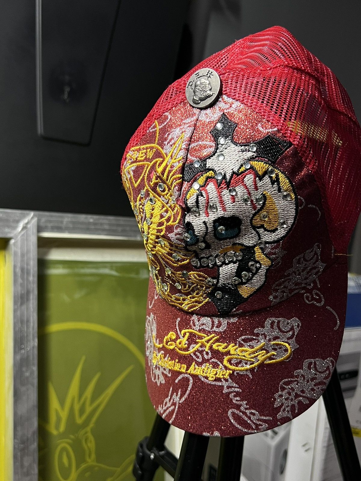 Christian Audigier × Ed Hardy Ed Hardy Skull rhinestone  display picture 1