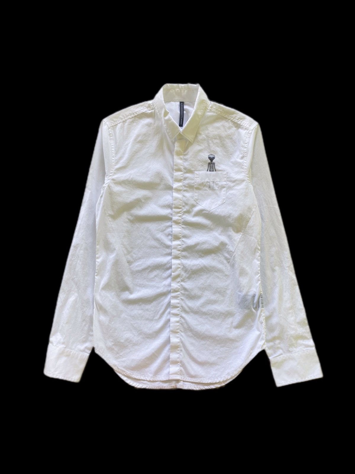image of Black Barrett x Neil Barrett Black Barret Alien Shirt in White, Men's (Size Small)