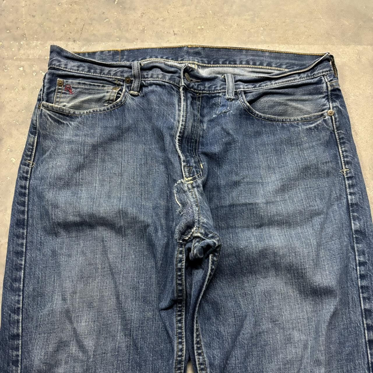 Polo Ralph Lauren × Vintage Crazy Vintage Y2K/2000s Grunge Dark Wash Polo Ralph Lauren Denim Jeans! Size US 35 - 5 Thumbnail