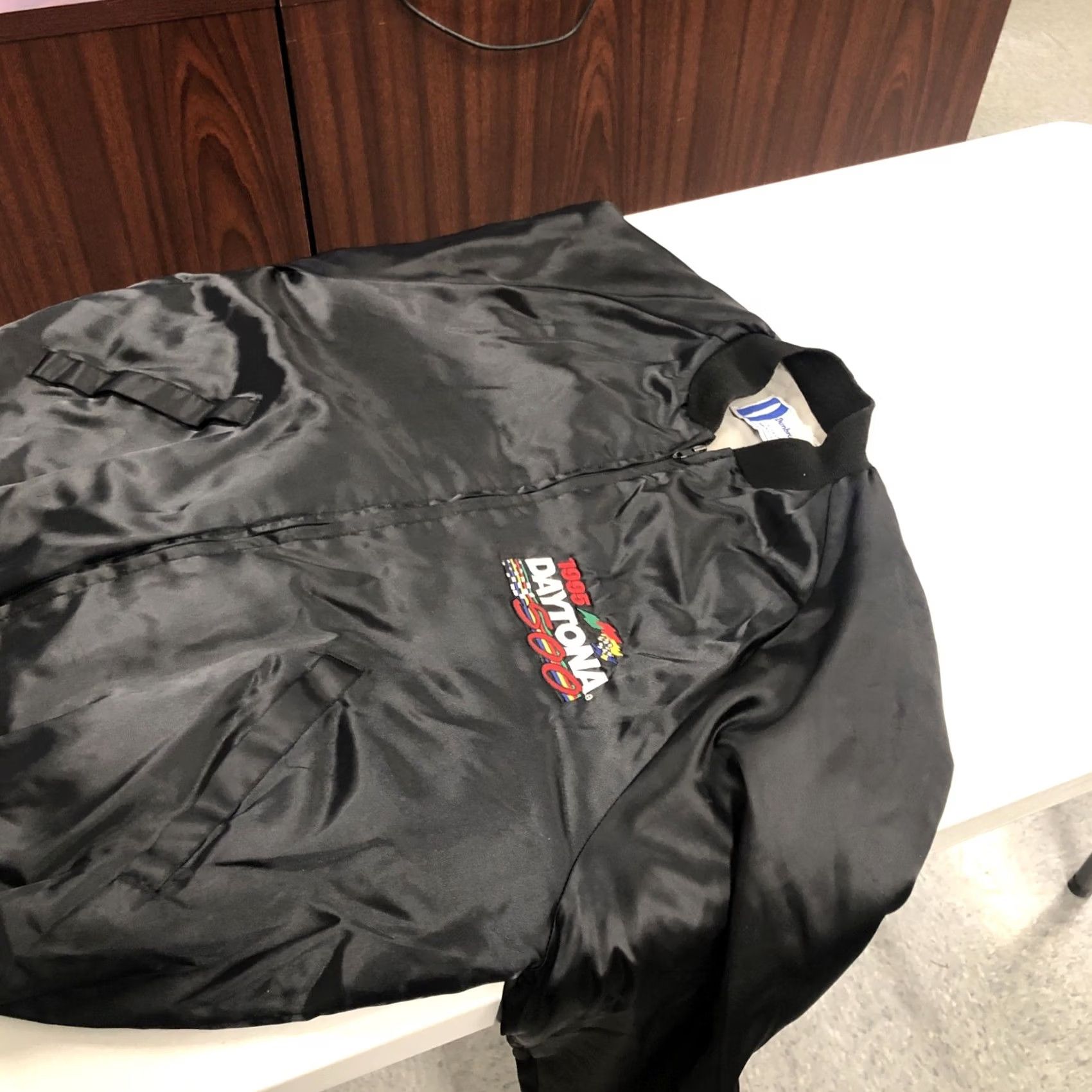 Dunbrooke VINTAGE Daytona 500 Satin Jacket NASCAR Black Quilted Lined Stitch Dunbrooke XL Men’s 1990s Size US XL / EU 56 / 4 - 4 Thumbnail