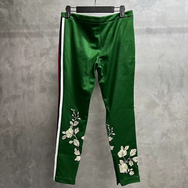 Gucci Gucci Size M The latest green floral embroidery pattern lo Size 42" / US 20 - 5 Thumbnail