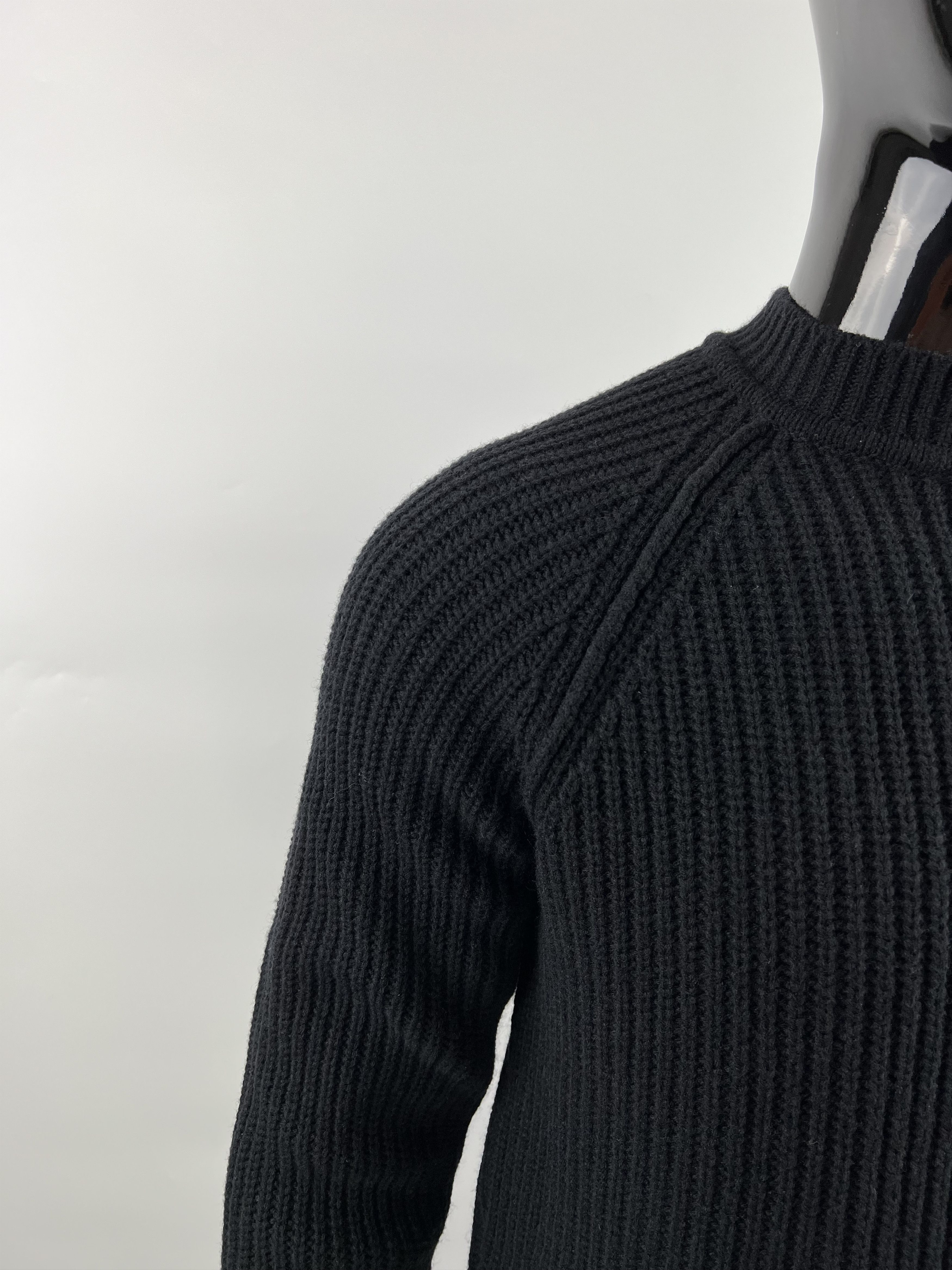 CLOSED Closed Men's Black Ribbed Wool Sweater Size M/L Size US M / EU 48-50 / 2 - 6 Thumbnail