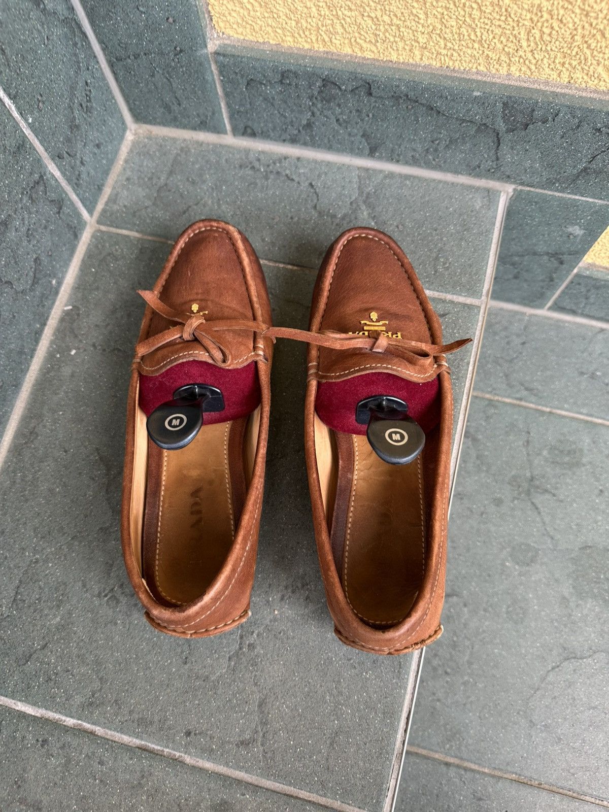 Prada Prada Leather Loafers Brown Low Made In Italy Luxury Rare 36 Size US 5.5 / IT 35.5 - 9 Thumbnail