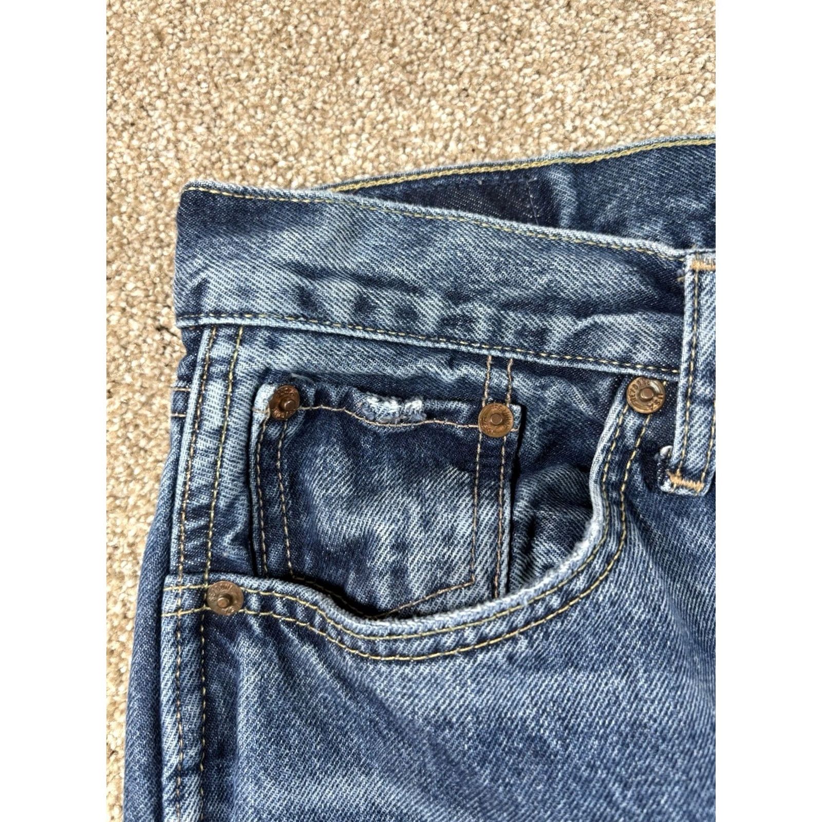 RE/DONE VINTAGE Re/Done Jeans 90s High Rise Loose Womens Size 31 Distressed Blue 141-3WHRL Size 24" / US 00 / IT 34 - 4 Thumbnail