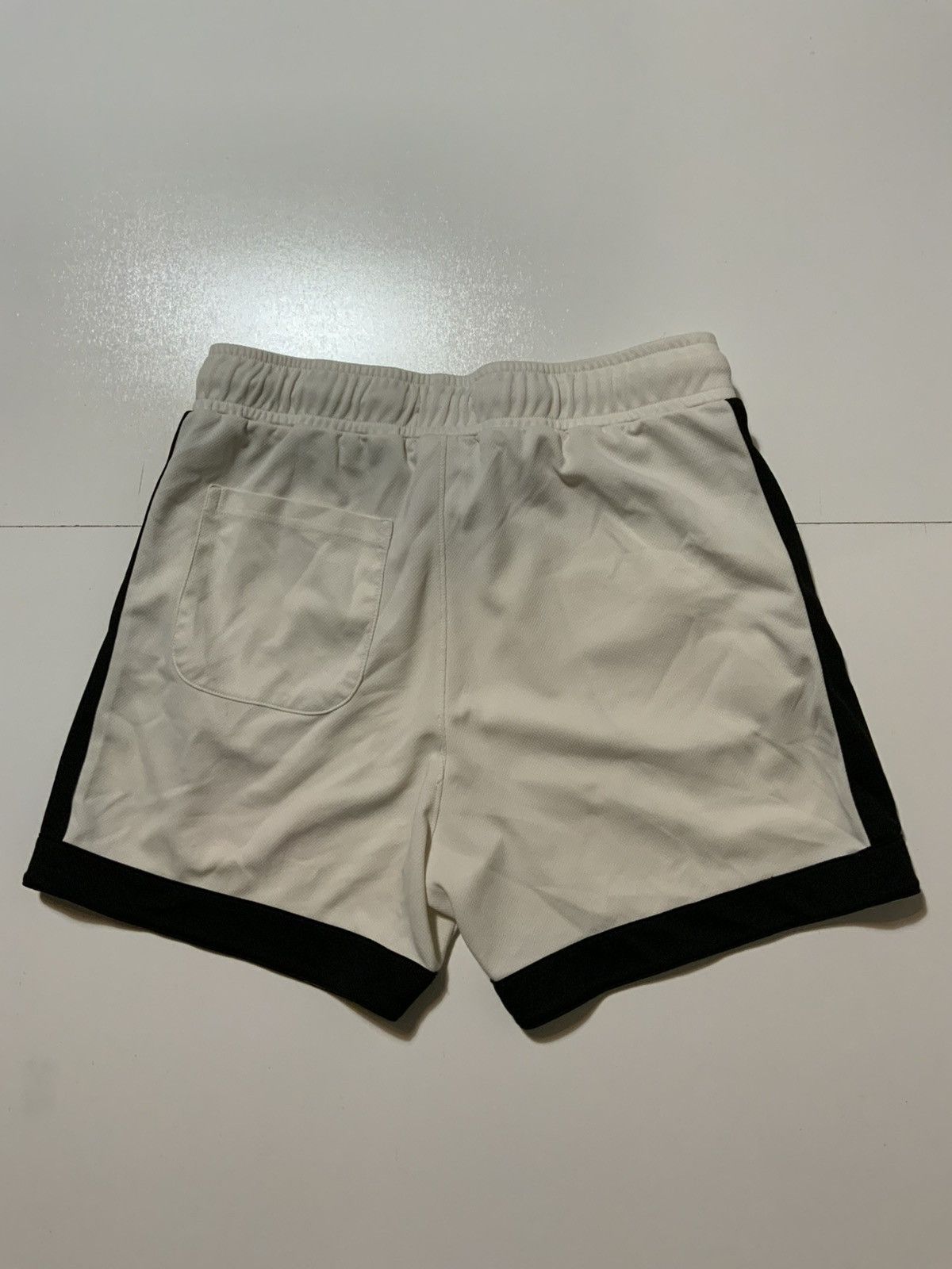Mr. Saturday Mr. Saturday Good Luck 5” Inseam Vintage White Moto Shorts Size US 32 / EU 48 - 4 Thumbnail