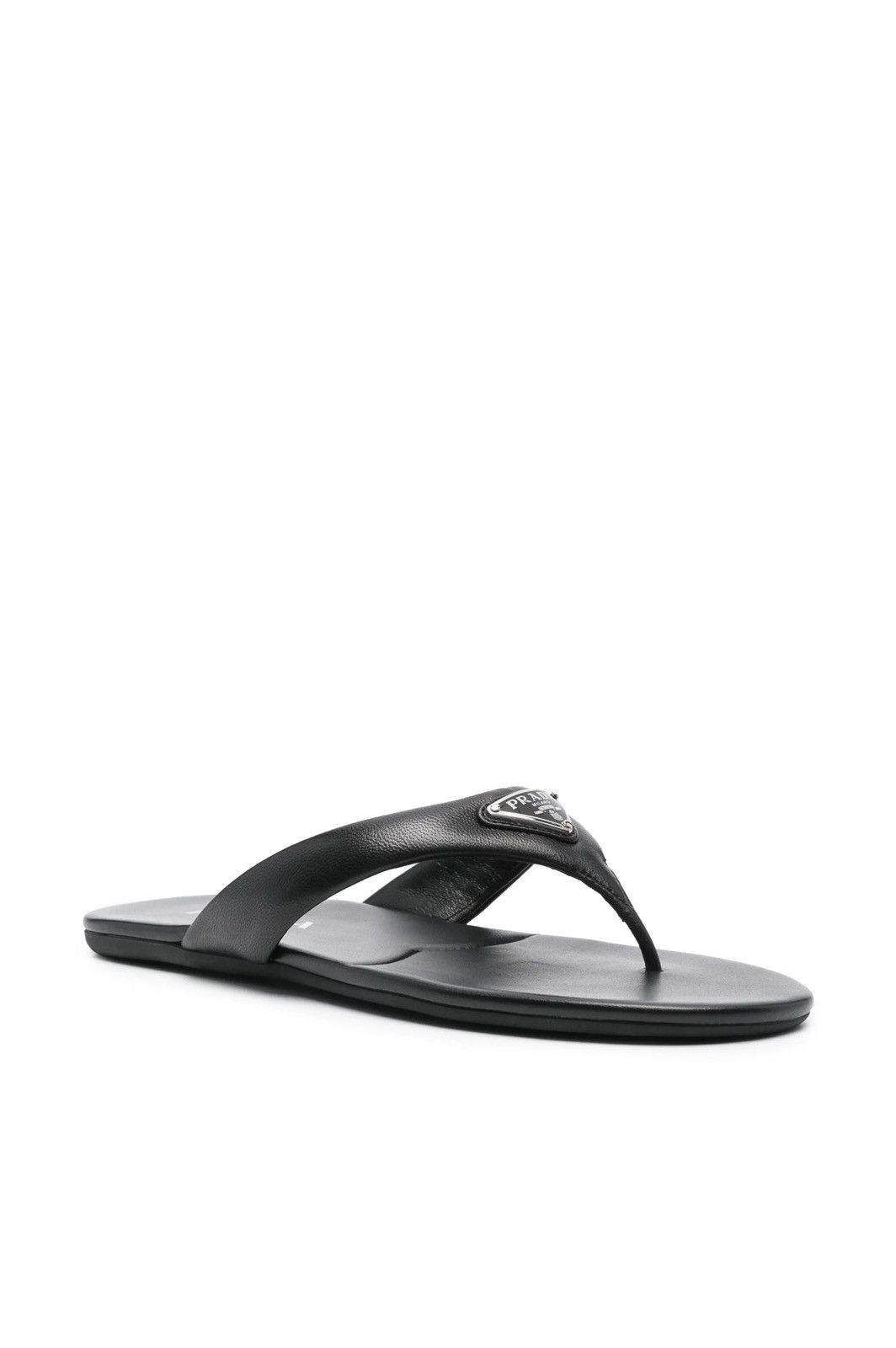 Prada Prada triangle leather flip flops Size US 5 / IT 35 - 8 Thumbnail