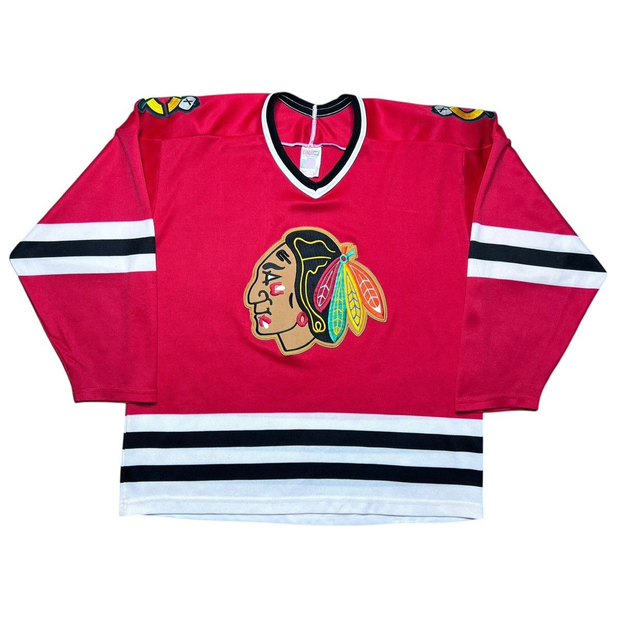 Ccm Vintage 1990s NHL Chicago Blackhawks CCM Maska Hockey Jersey Size US L / EU 52-54 / 3 - 1 Thumbnail