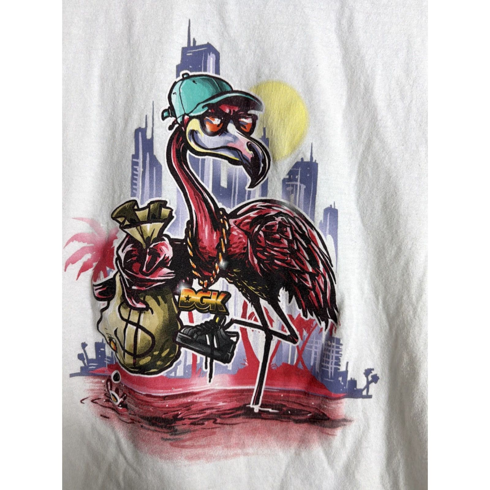 DGK **DGK Women's White Flamingo Short Sleeve T-Shirt Size S** User: **DGK Women's Small White Flamingo Short Sleeve T-Shirt** Size S / US 4 / IT 40 - 4 Thumbnail