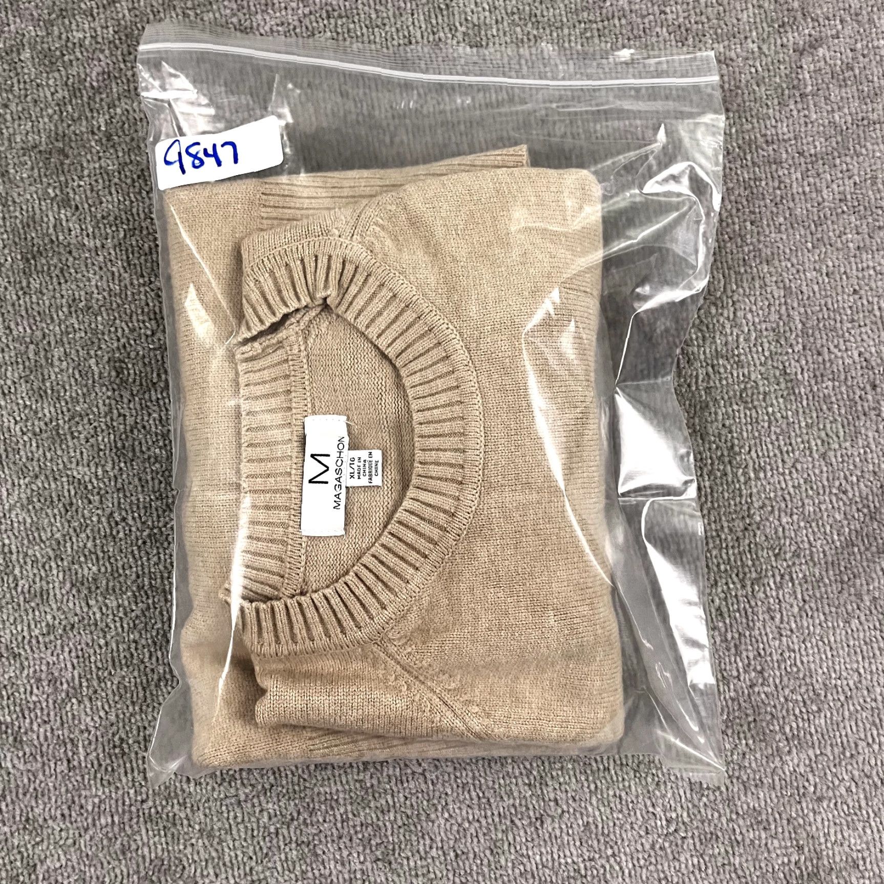 Vintage MAGASCHONI Sweater Women XL Brown Knit Crew Neck Pullover Stretch Casual Size XL / US 12-14 / IT 48-50 - 8 Thumbnail