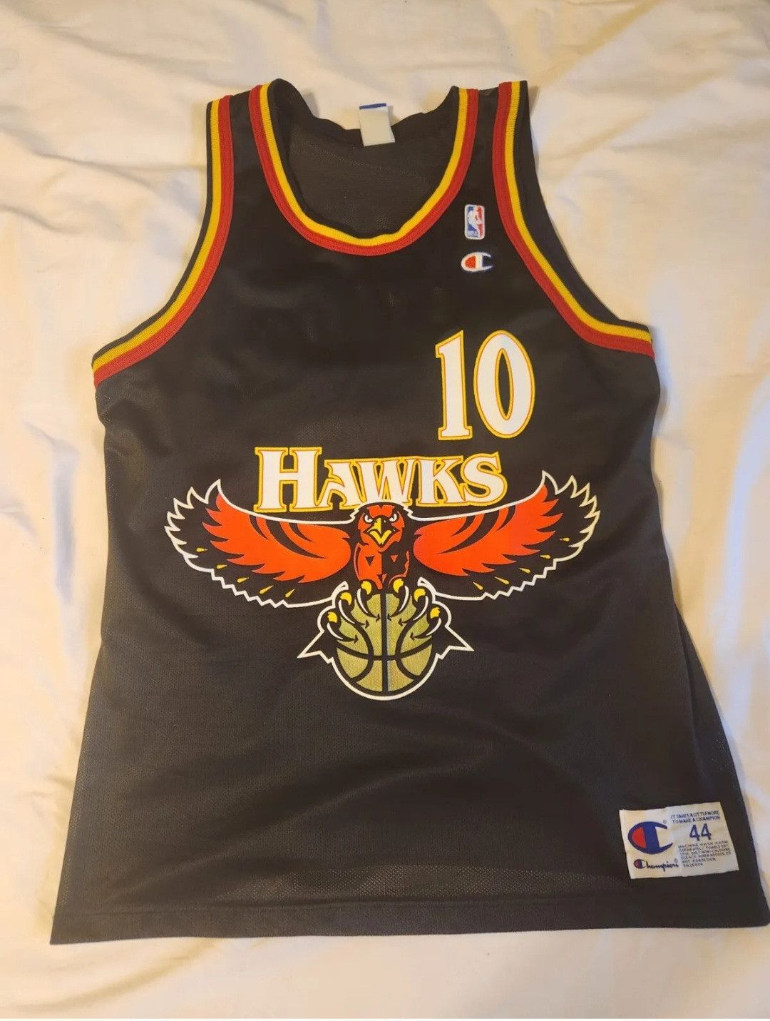 Mookie Blaylock Signed Vintage Champion Atlanta Hawks 44 Jersey