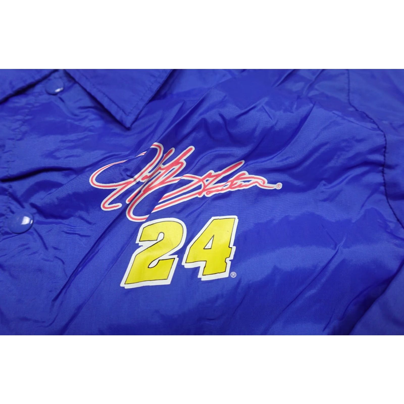 NASCAR VINTAGE Jeff Gordon Jacket Mens XL Blue Windbreaker Lined Nascar Swishy Snap Size US XL / EU 56 / 4 - 2 Thumbnail