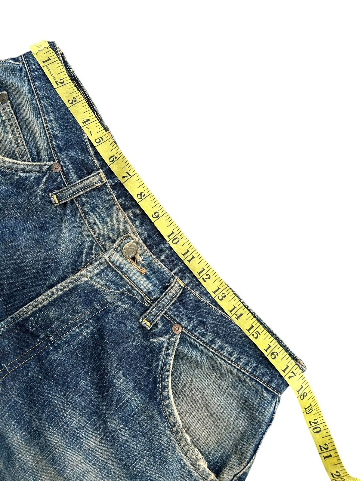 Kapital Thrashed Vintage Lee Riders Selvedge Rusty Denim Jeans Size US 35 - 17 Thumbnail