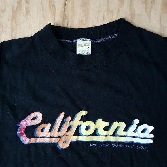 Vintage Vintage 80s California Then There Was Light T-Shirt Size US M / EU 48-50 / 2 - 1 Thumbnail