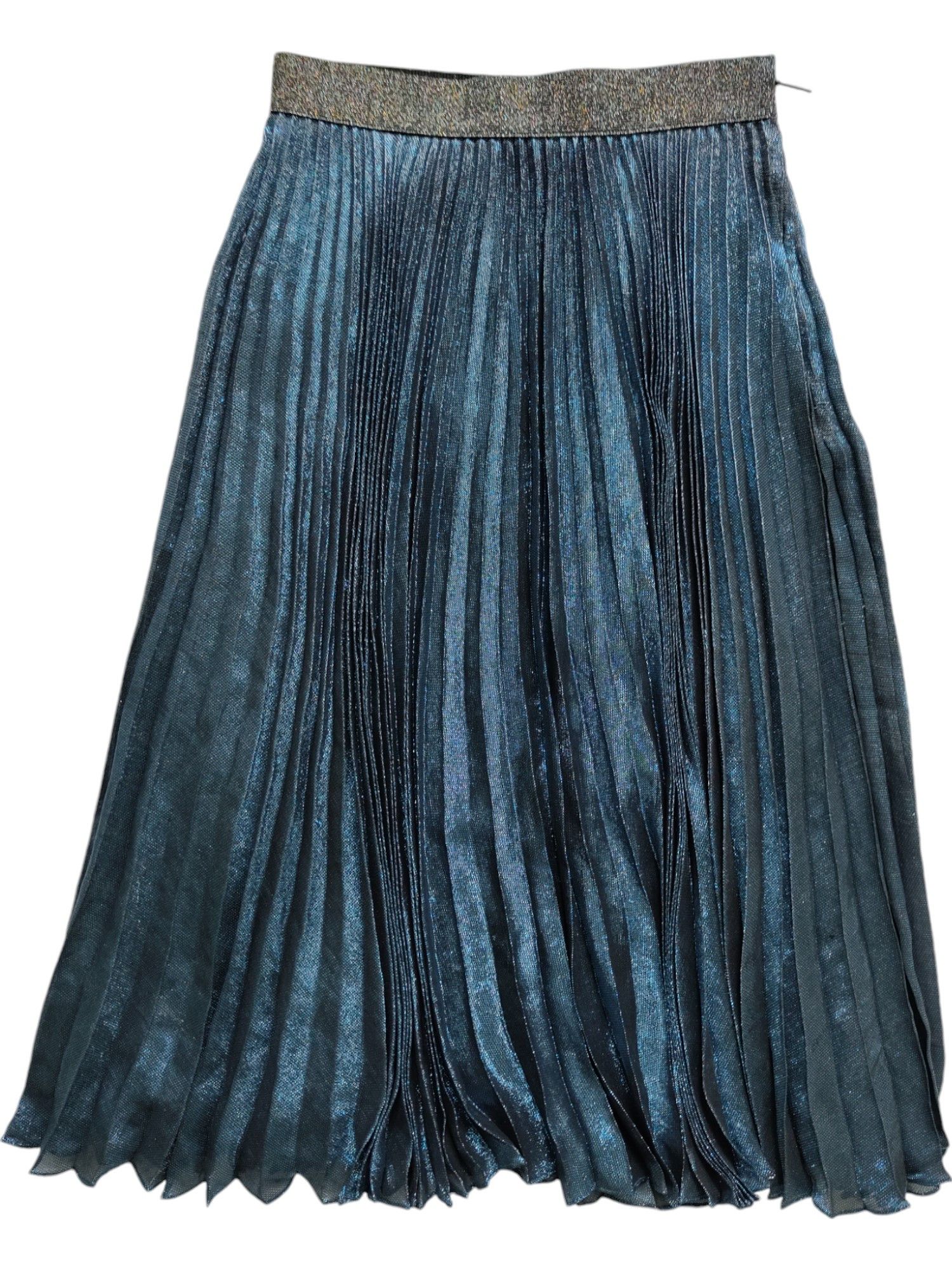 Christopher Kane Blue Shimmering Pleated Skirt Size 27" / US 4 / IT 40 - 2 Thumbnail