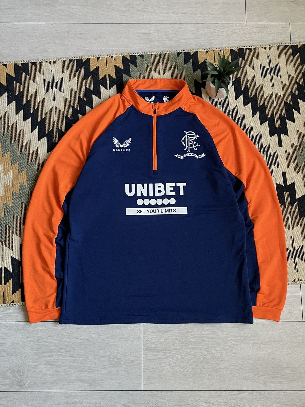 Castore Castore Rangers 1/3 Zip Training Longsleve Size US XL / EU 56 / 4 - 1 Thumbnail