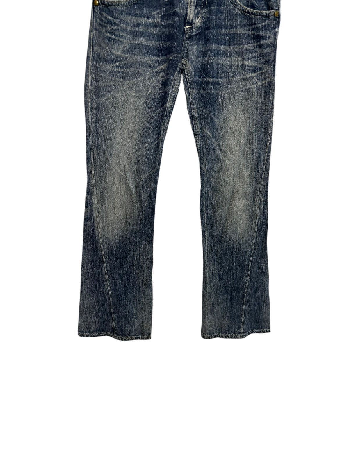 Edwin × If Six Was Nine × Japanese Brand Vintage Edwin Blue Trip Flare Jeans Size US 32 / EU 48 - 4 Thumbnail