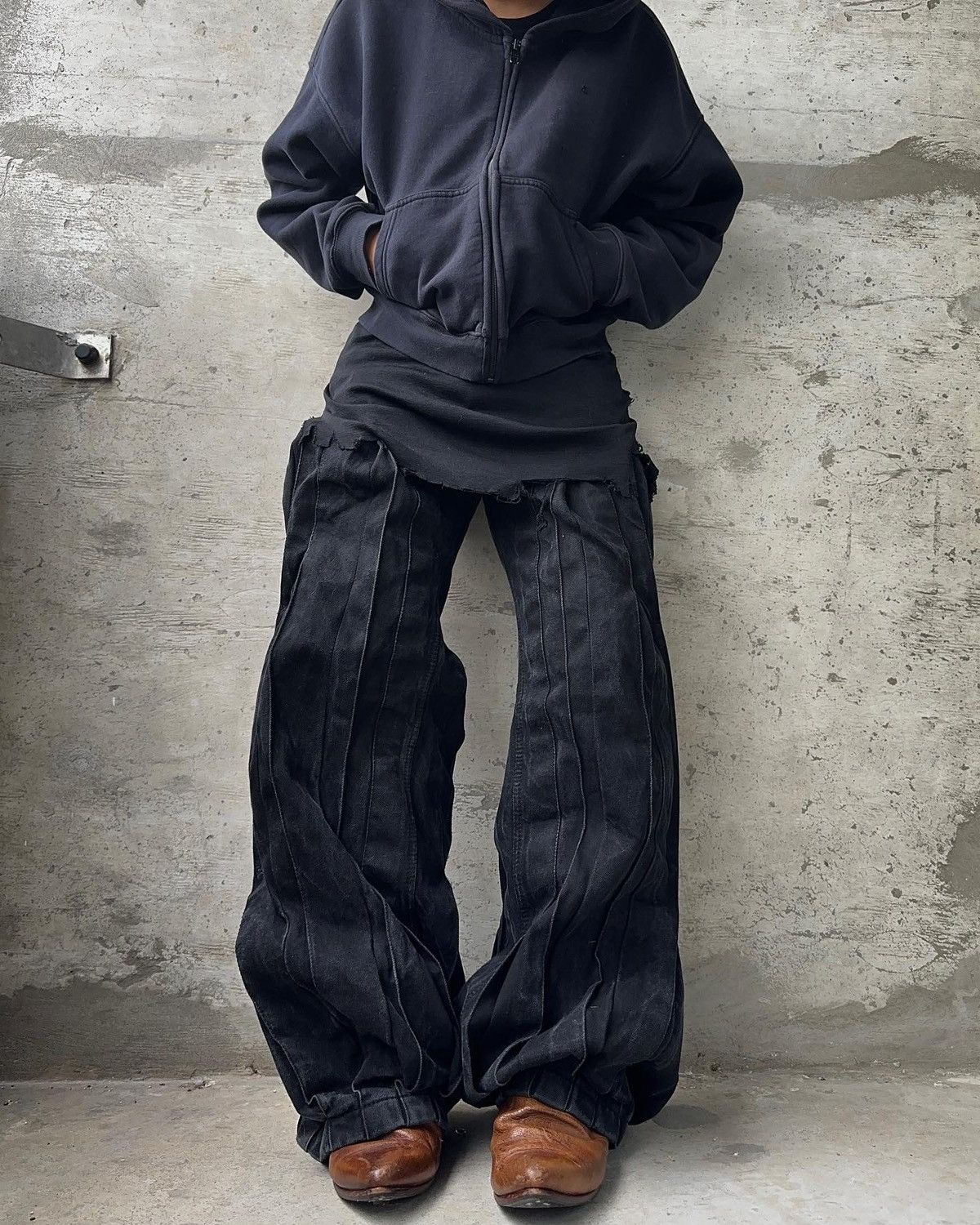Miharayasuhiro AW 04 Zipped Wrinkle Leather Boots | Grailed