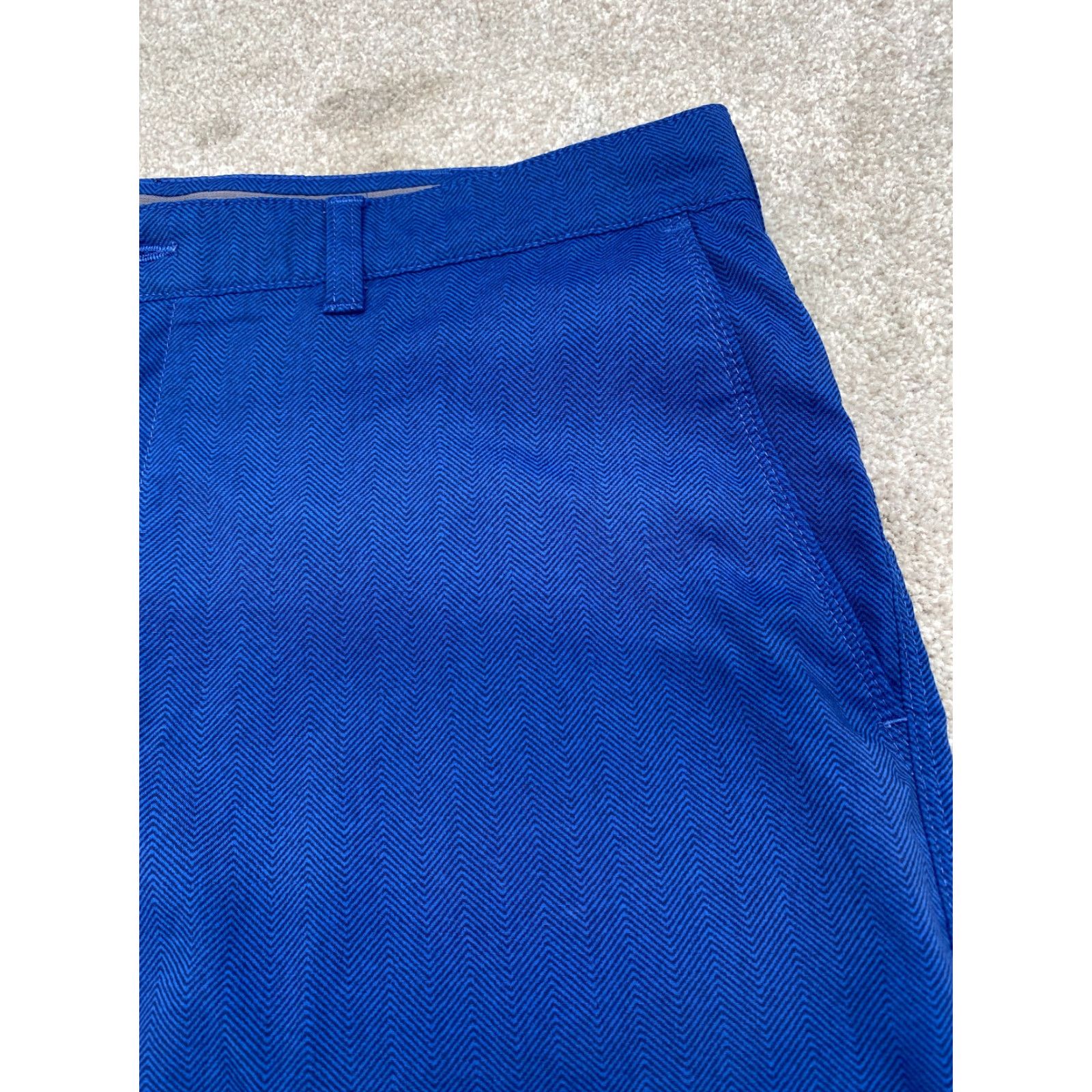 PGA Tour PGA TOUR Golf Performance Shorts 34x10 Blue Chevron Stretch Pockets 6539 Men Shirt Chino Slim? Size US 34 / EU 50 - 3 Thumbnail