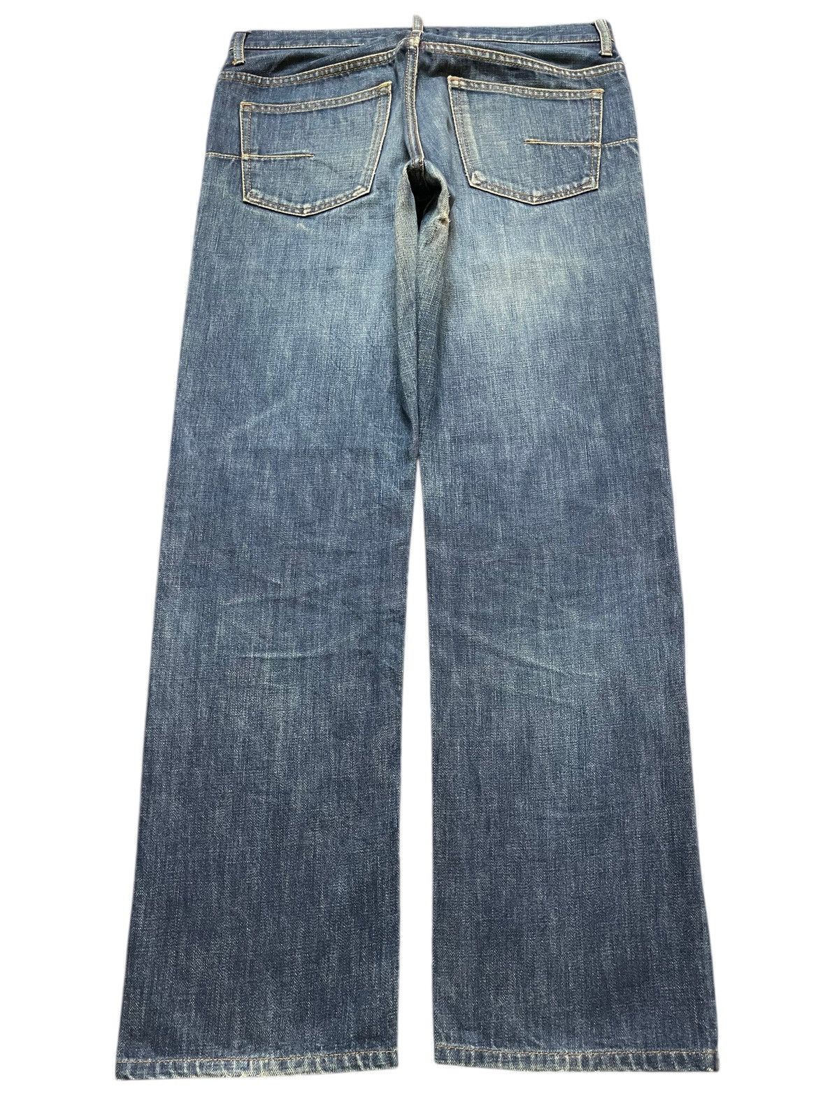 Yohji Yamamoto Vintage Ined By Yohji Yamamoto Faded Wash Whiskers Loose Fit Size US 31 - 2 Thumbnail
