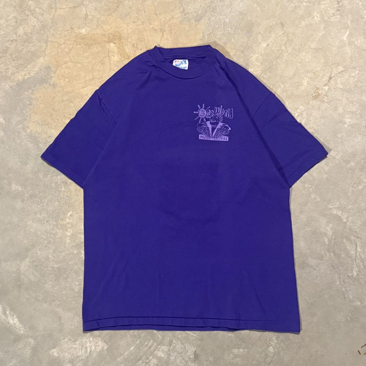 Vintage Vtg 1994 One World Music Festival Ziggy Marley Band Tour Tee Size US L / EU 52-54 / 3 - 4 Thumbnail